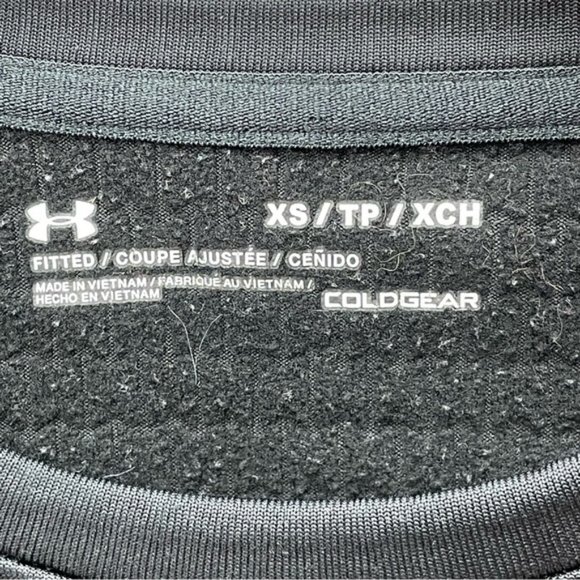 Under Armour Womens Black Fitted Pullover Shirt Size Xs Long Sleeves - Picture 6 of 10